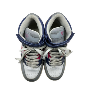 Nike Young Girls Morgan Mid Lace Up Velcro Sneakers Pink White Purple 6